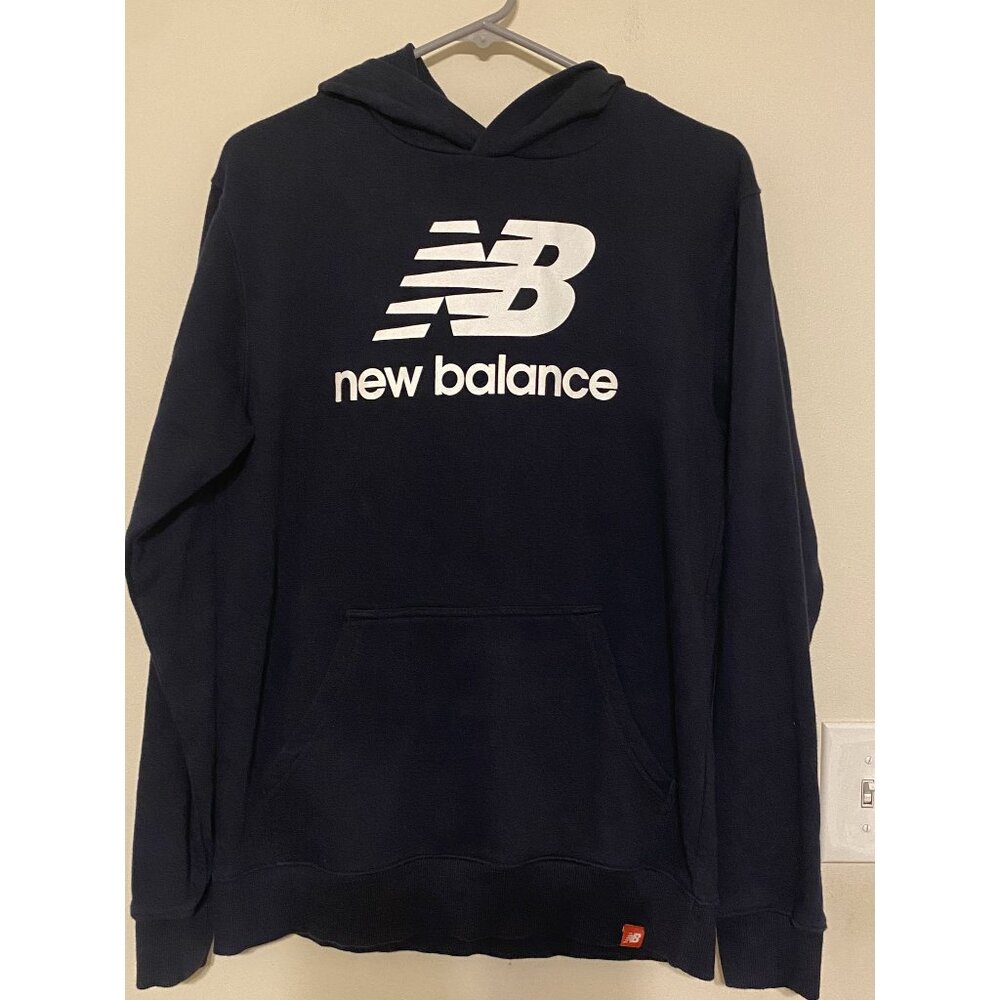 Unisex‎ Kids Boys New Balance Spell Out Logo Hoodie Sweatshirt Size XL 18-20